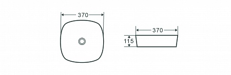 Раковина накладная Terminus Классик 370х370х115 Магнитогорск - фото 3