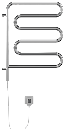 Электро 25 Ш-обр 450х570 поворотный Полотенцесушитель  TERMINUS Магнитогорск - фото 2
