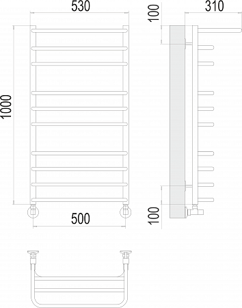 Арктур П10 500х1000 Полотенцесушитель  TERMINUS Магнитогорск - фото 3