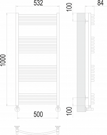 Классик П20 500х1000 Полотенцесушитель  TERMINUS Магнитогорск - фото 3