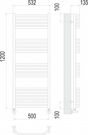 Виктория П22 500х1200 Полотенцесушитель  TERMINUS Магнитогорск - фото 3