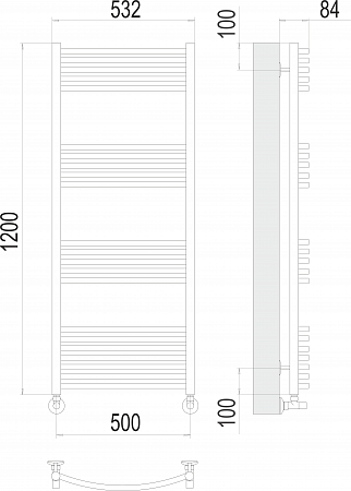 Классик П22 500х1200 Полотенцесушитель  TERMINUS Магнитогорск - фото 3