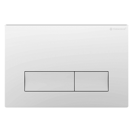 Клавиша смыва для инсталляции Terminus Classic кнопка прямоугольник цвет белый Магнитогорск - фото 1