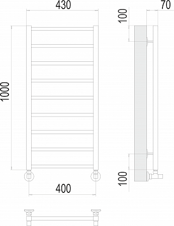 Контур П9 400х1000 Полотенцесушитель  TERMINUS Магнитогорск - фото 3