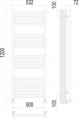 Аврора П22 500х1200 Полотенцесушитель  TERMINUS Магнитогорск - фото 3